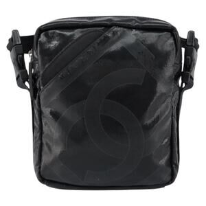 Chanel Patent Leather Sports Line Shoulder Bag Silver